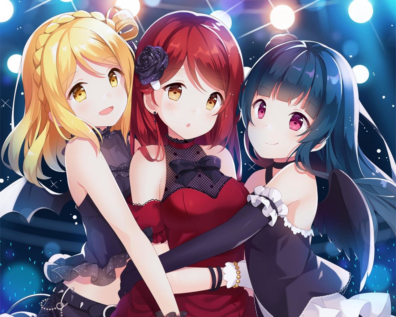Free Download Love Live Wallpaper Id - Riko Yoshiko And Mari - HD Wallpaper 