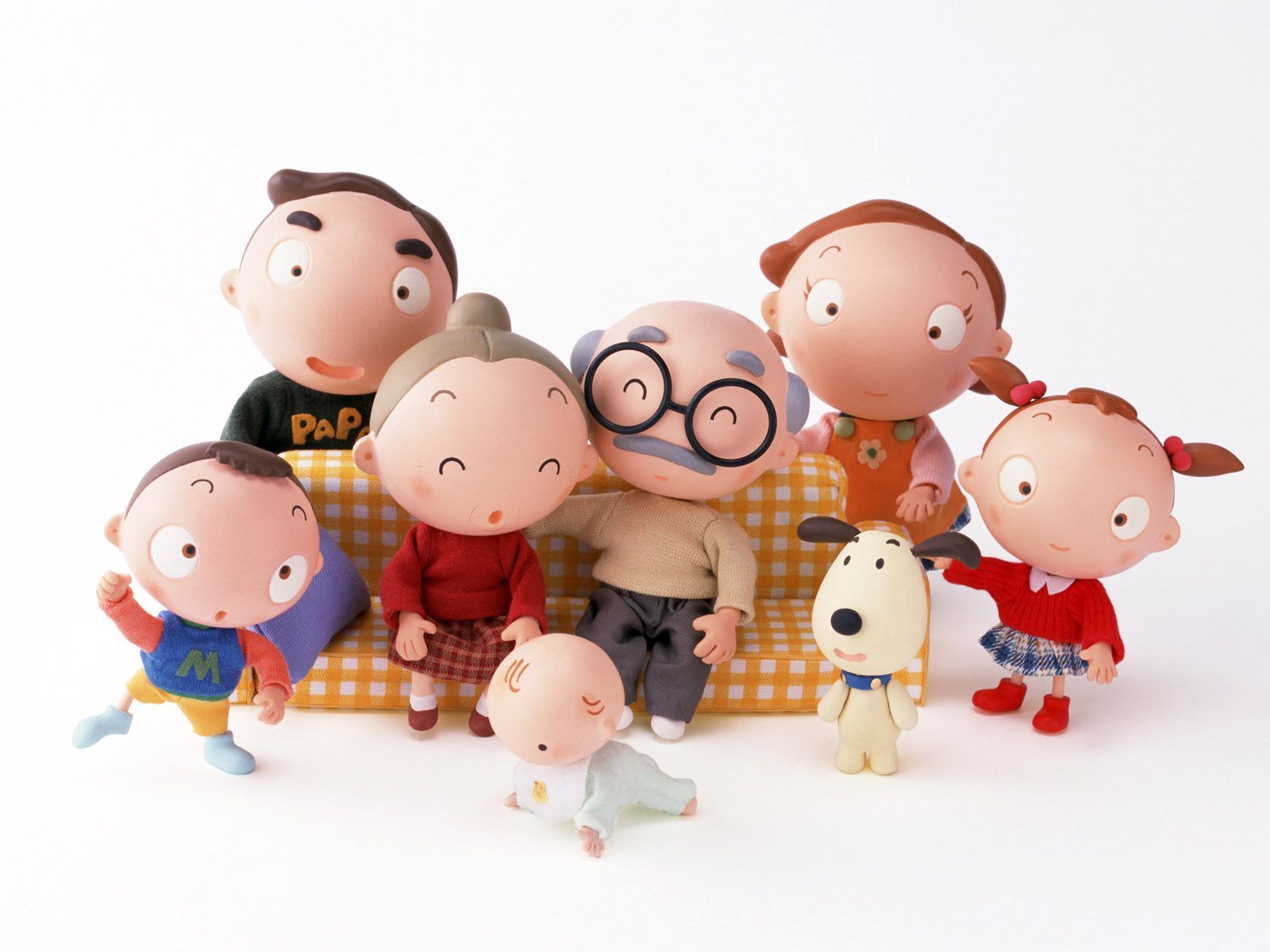 Happy Family Life Cute Cartoon Wallpaper - 相亲 相爱 一家 人 - HD Wallpaper 