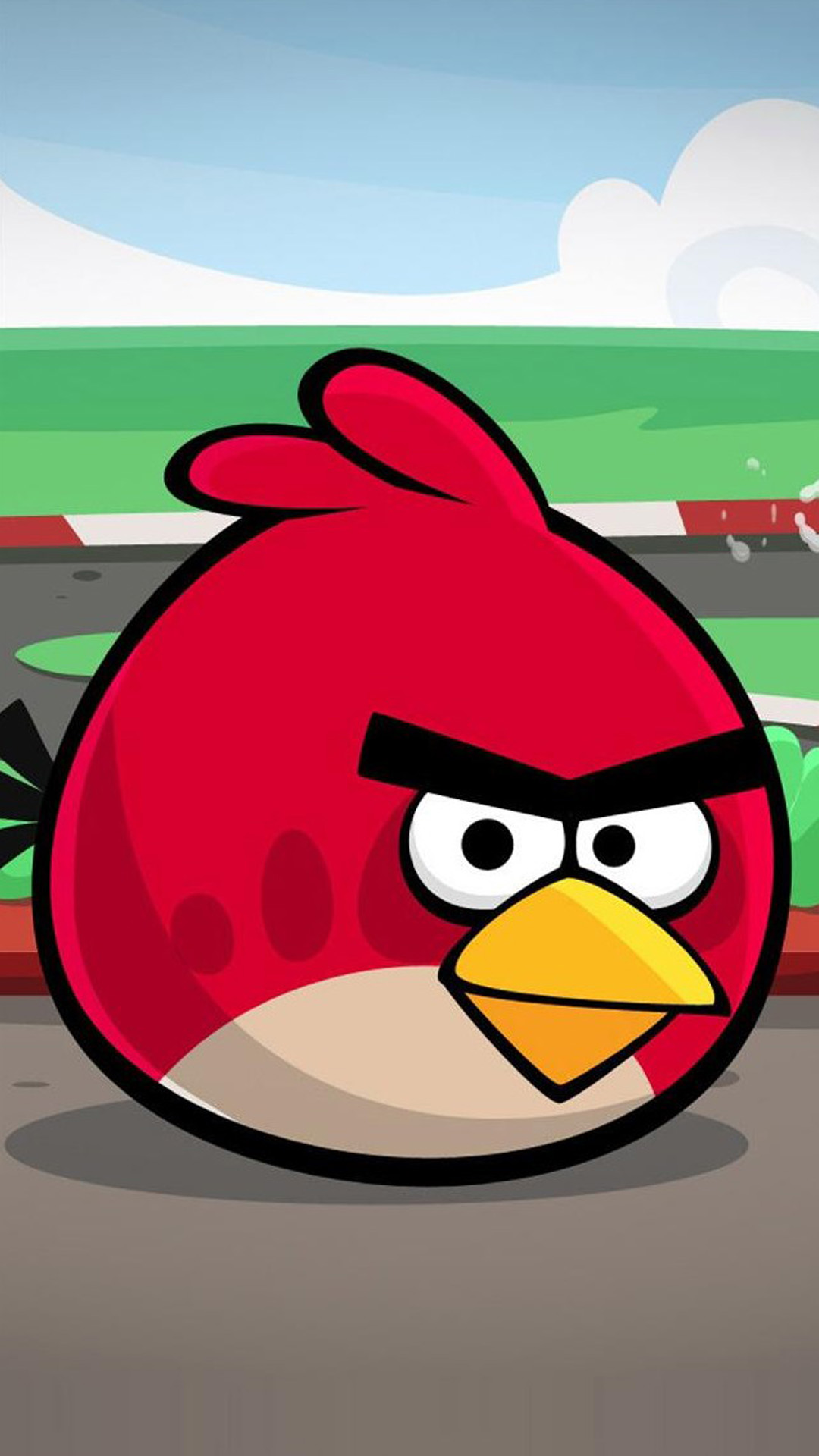 Angry Bird Red Art Android Wallpaper - Angry Birds Seasons Go Green Get Lucky - HD Wallpaper 