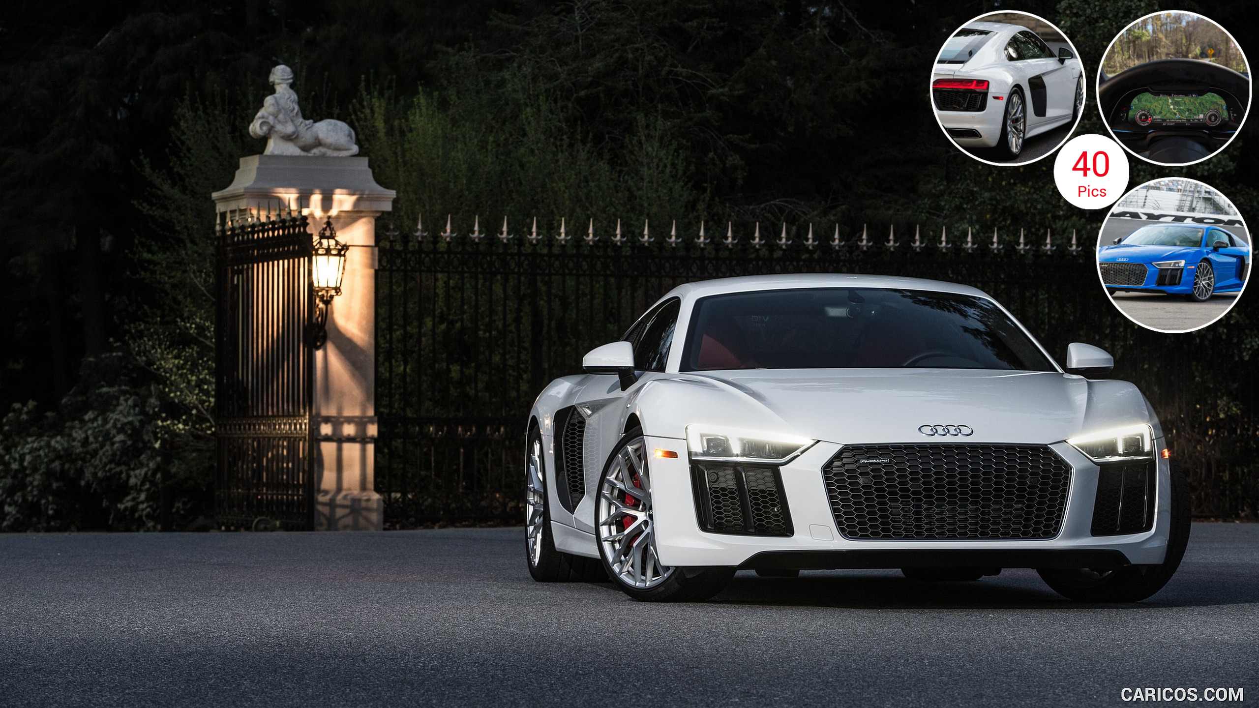 2017 Audi R8 V10 - Audi R8 White - HD Wallpaper 