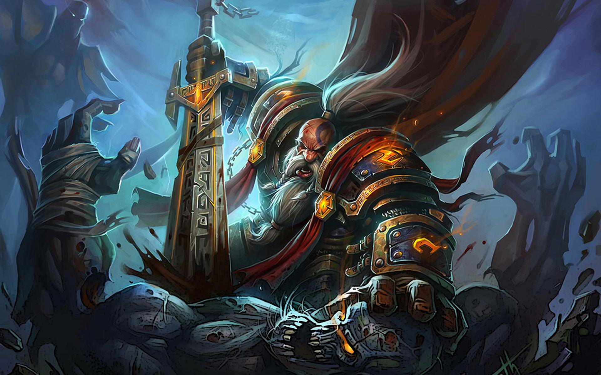 World Of Warcraft Dwarf Warrior - HD Wallpaper 