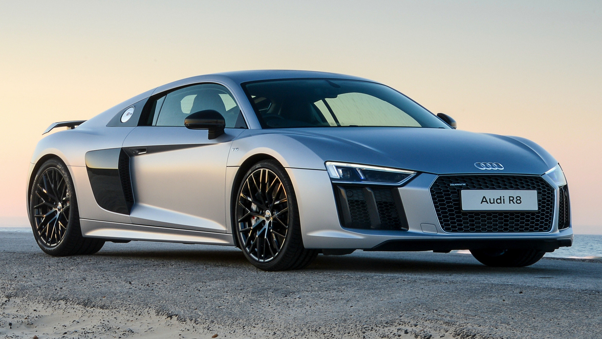 Hd - 2017 Audi R8 V10 Plus Silver - HD Wallpaper 