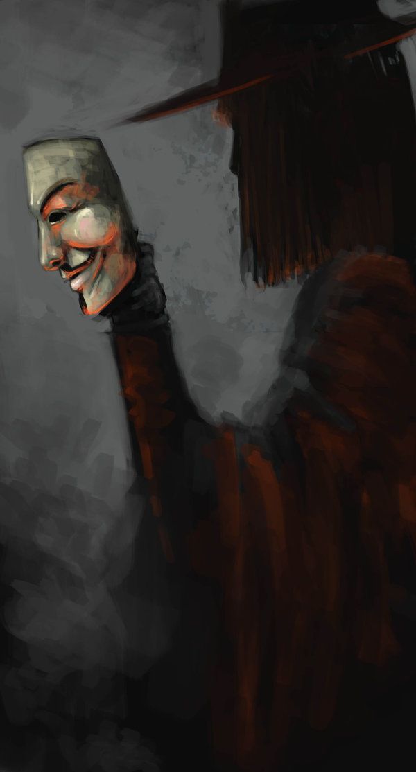 V De Vendetta Art - HD Wallpaper 