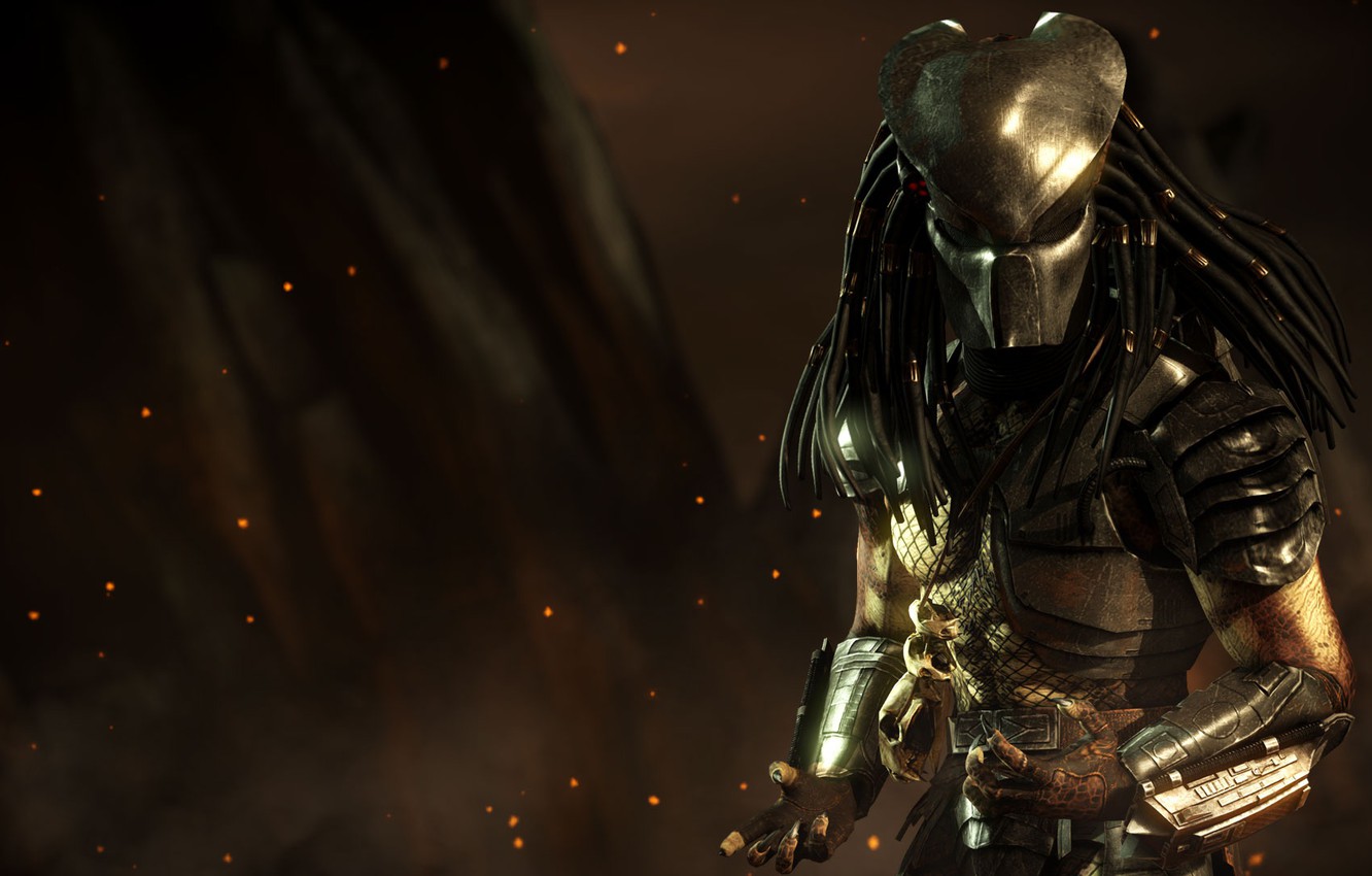 Photo Wallpaper Predator, Mask, Alien, Dreadlocks, - Mortal Kombat X Predator - HD Wallpaper 
