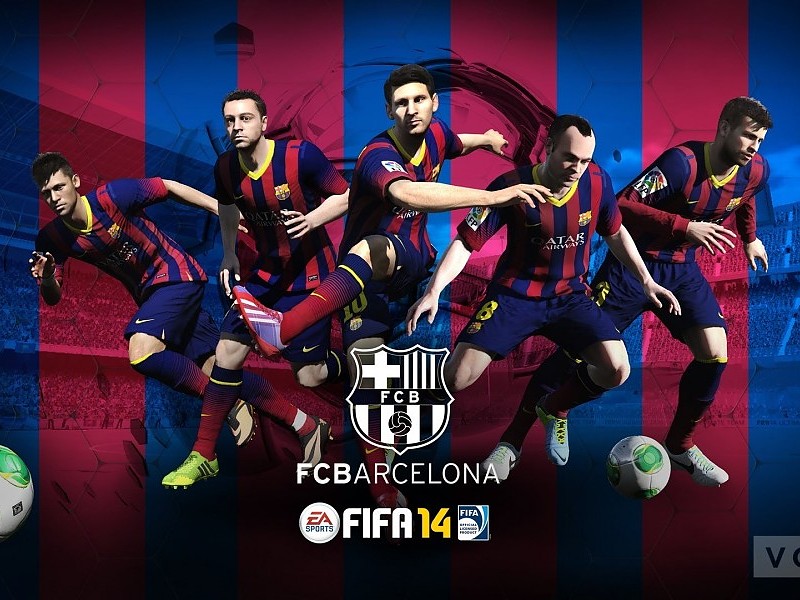Fc Barcelona For Fifa 14 Game Wallpaper - Barcelona Fc Fifa 16 Wallpaper Hd - HD Wallpaper 
