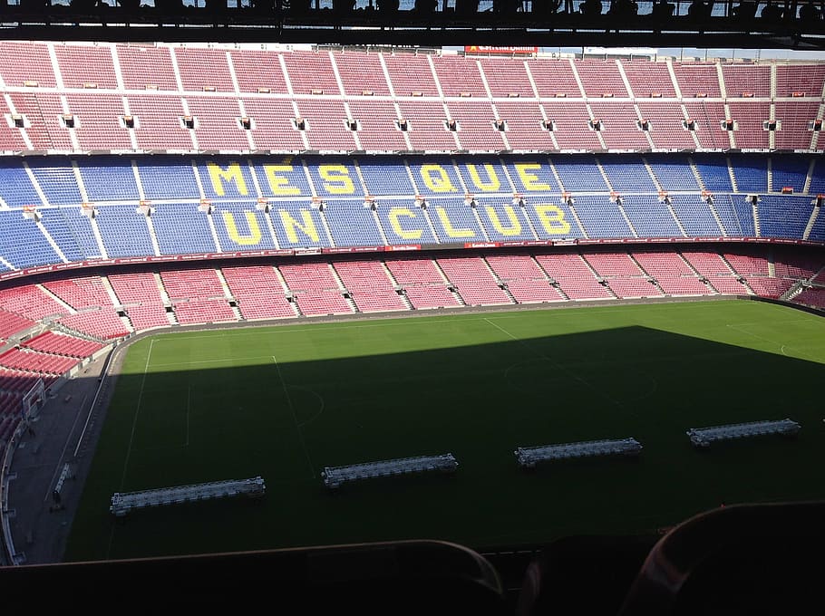 Camp Nou, Stadium, Football, Viva Barca, Barcelona, - Camp Nou - HD Wallpaper 