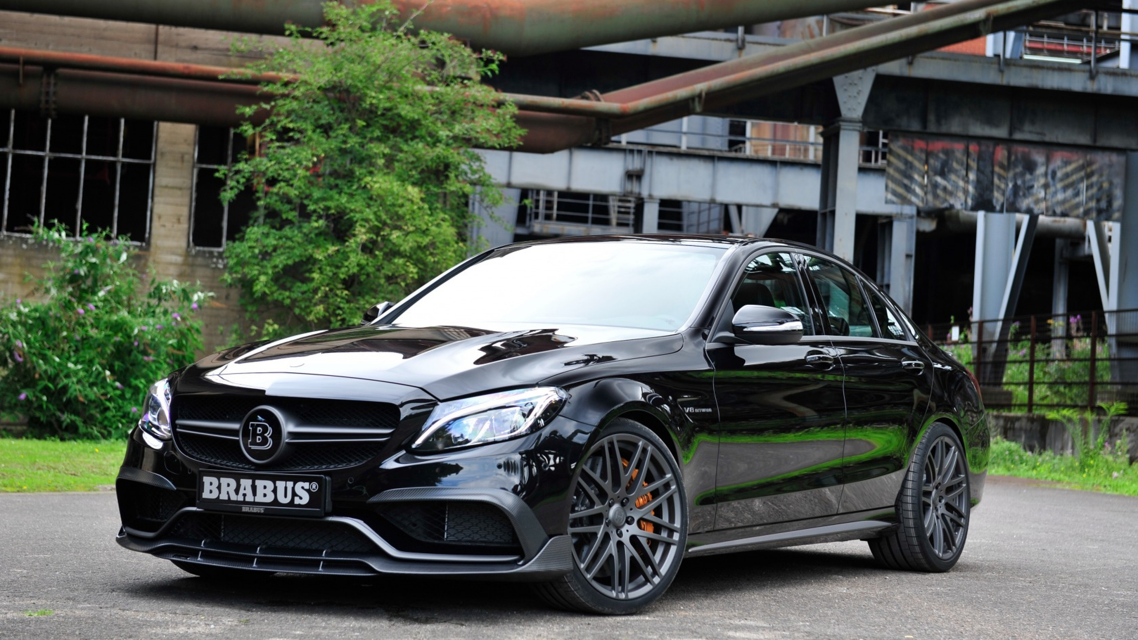 Preview Wallpaper Brabus, Mercedes, Amg, Black, Side - Mercedes Benz C63 Amg Brabus - HD Wallpaper 