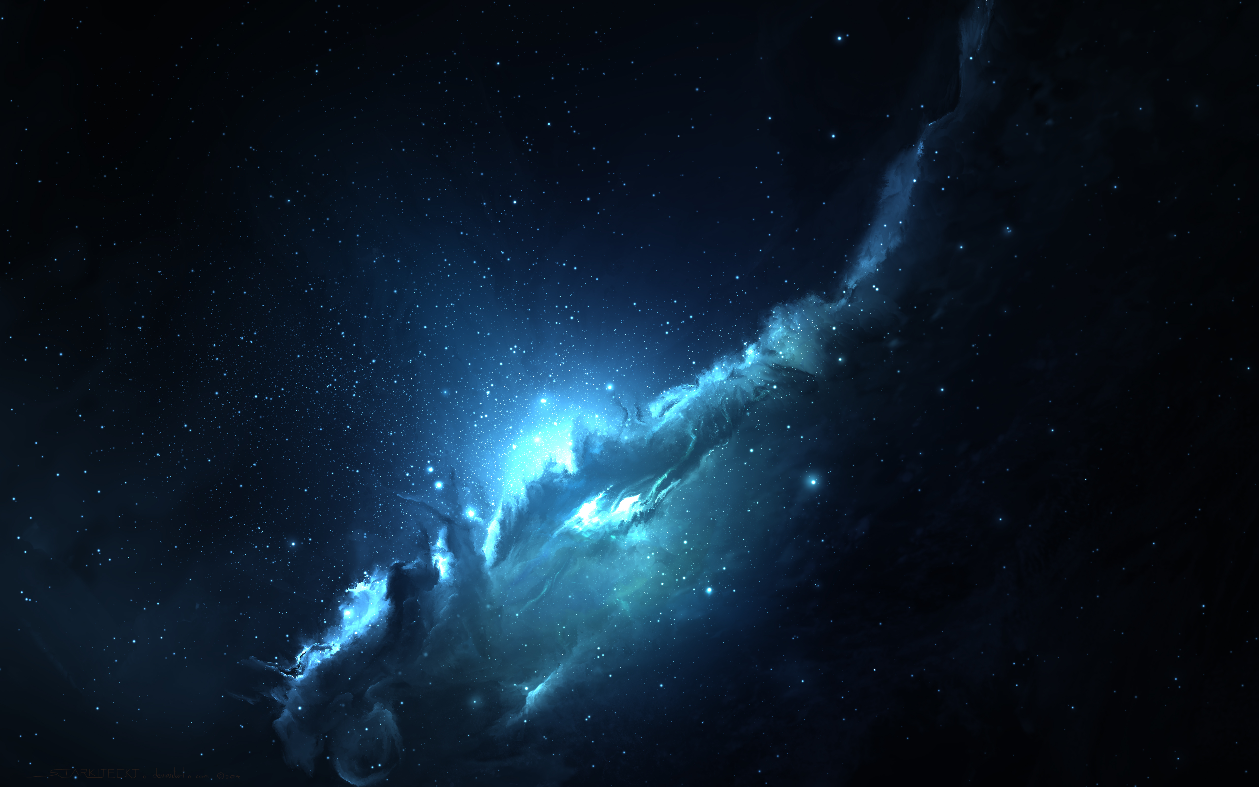 Blue Nebula Wallpaper 4k - HD Wallpaper 