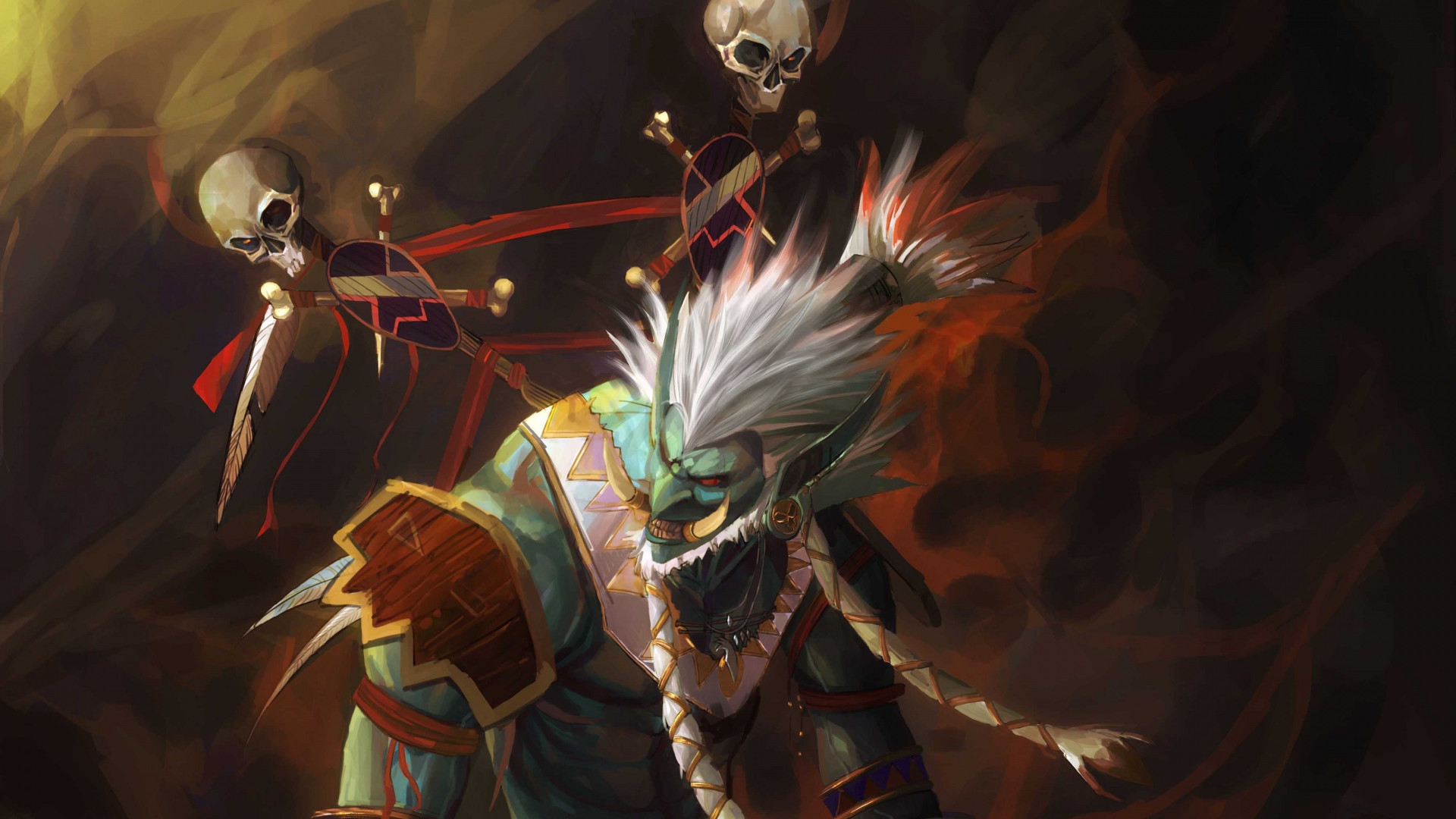 Wallpaper World Of Warcraft, Troll, Shaman, Totem 
 - World Of Warcraft Troll Shaman - HD Wallpaper 