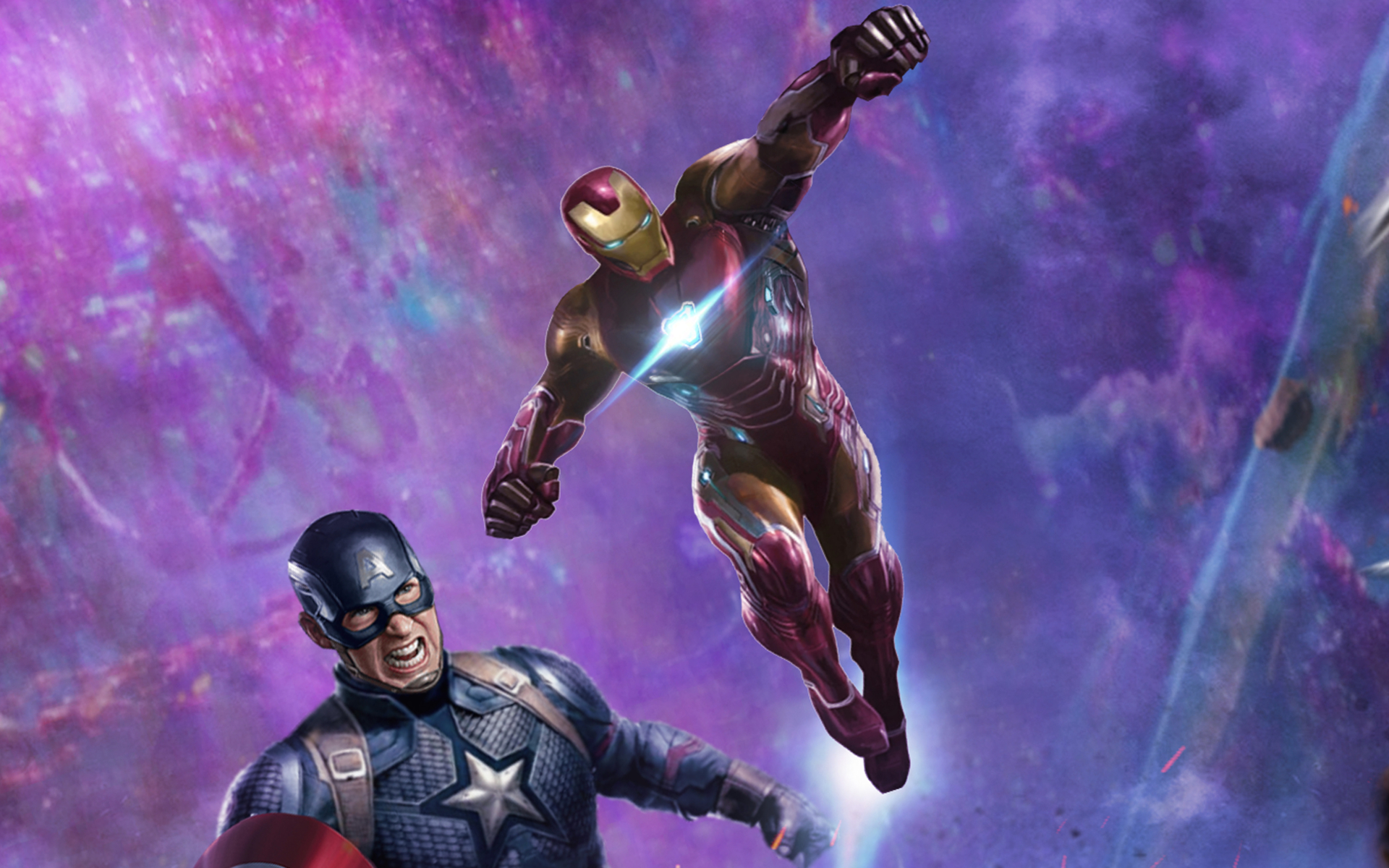 Captain America And Iron Man Endgame - HD Wallpaper 