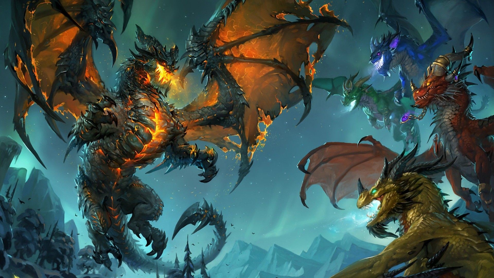 Wow Deathwing Hd Desktop Wallpapers 
 Data-src /w/full/5/2/9/212596 - World Of Warcraft Deathwing Art - HD Wallpaper 