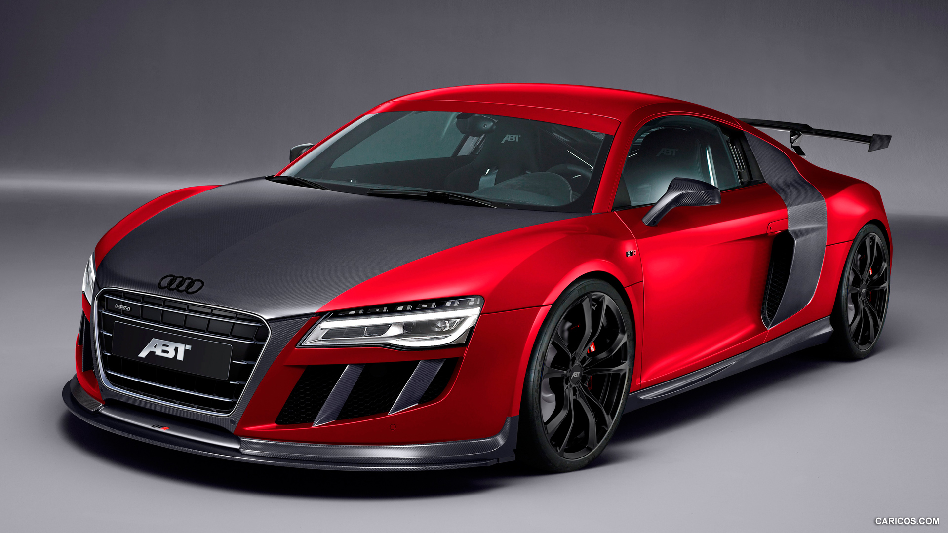 Audi R8 Black Red - HD Wallpaper 