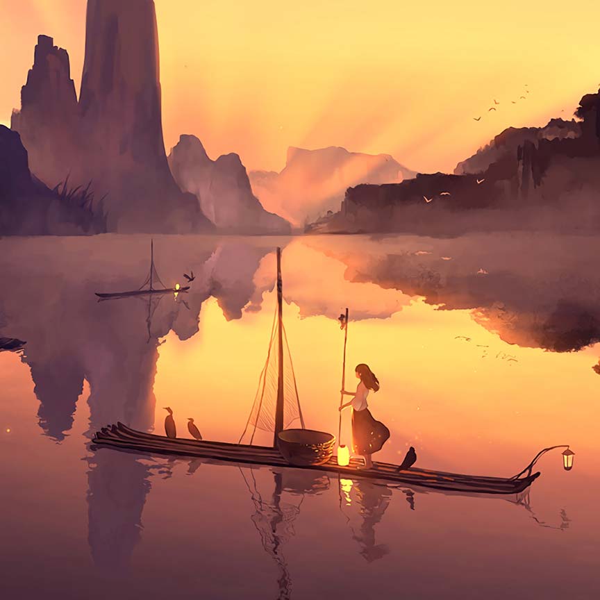 Anime Landscape Wallpaper Engine - Serenity Anime Landscape - HD Wallpaper 