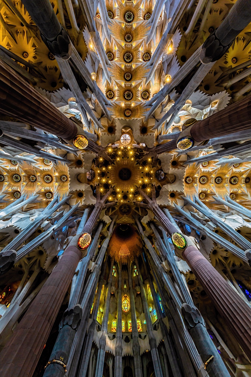 Wallpaper Architecture Interior Modern Ceiling Sagrada Familia Wallpaper Hd 800x10 Wallpaper Teahub Io