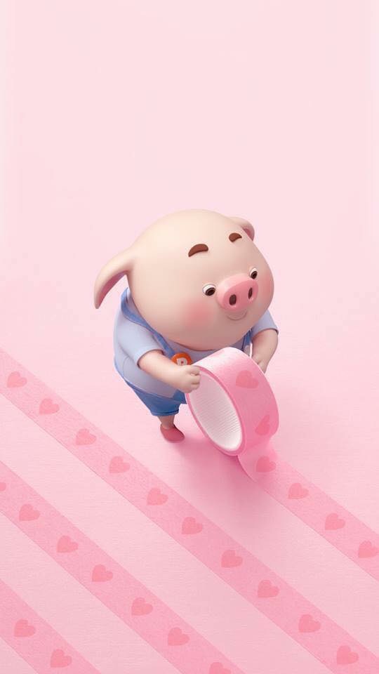 Wallpaper 307 - Cute 3d Pig Cartoon - 540x960 Wallpaper 