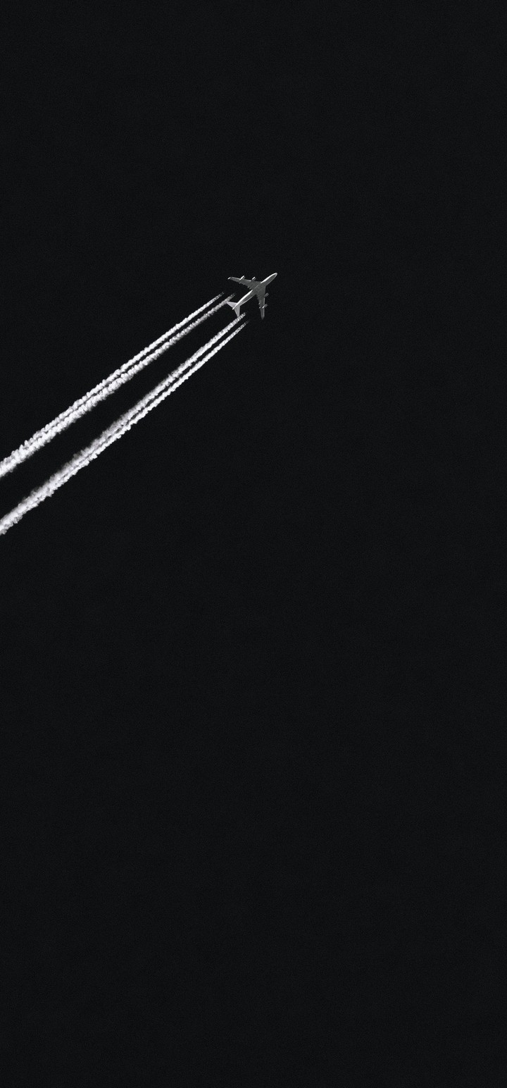Airplane Track Dark Sky Wallpaper - Airplane - HD Wallpaper 