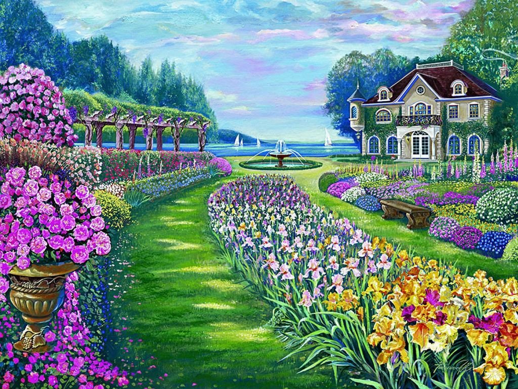 The Paradise Garden - HD Wallpaper 