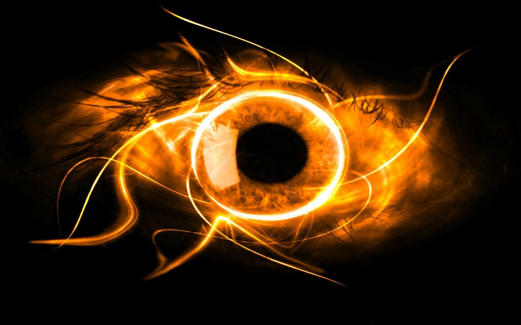 Flaming Eye - HD Wallpaper 