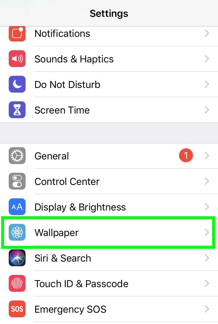 Wallpaper Settings Iphone - Iphone Settings Menu - HD Wallpaper 
