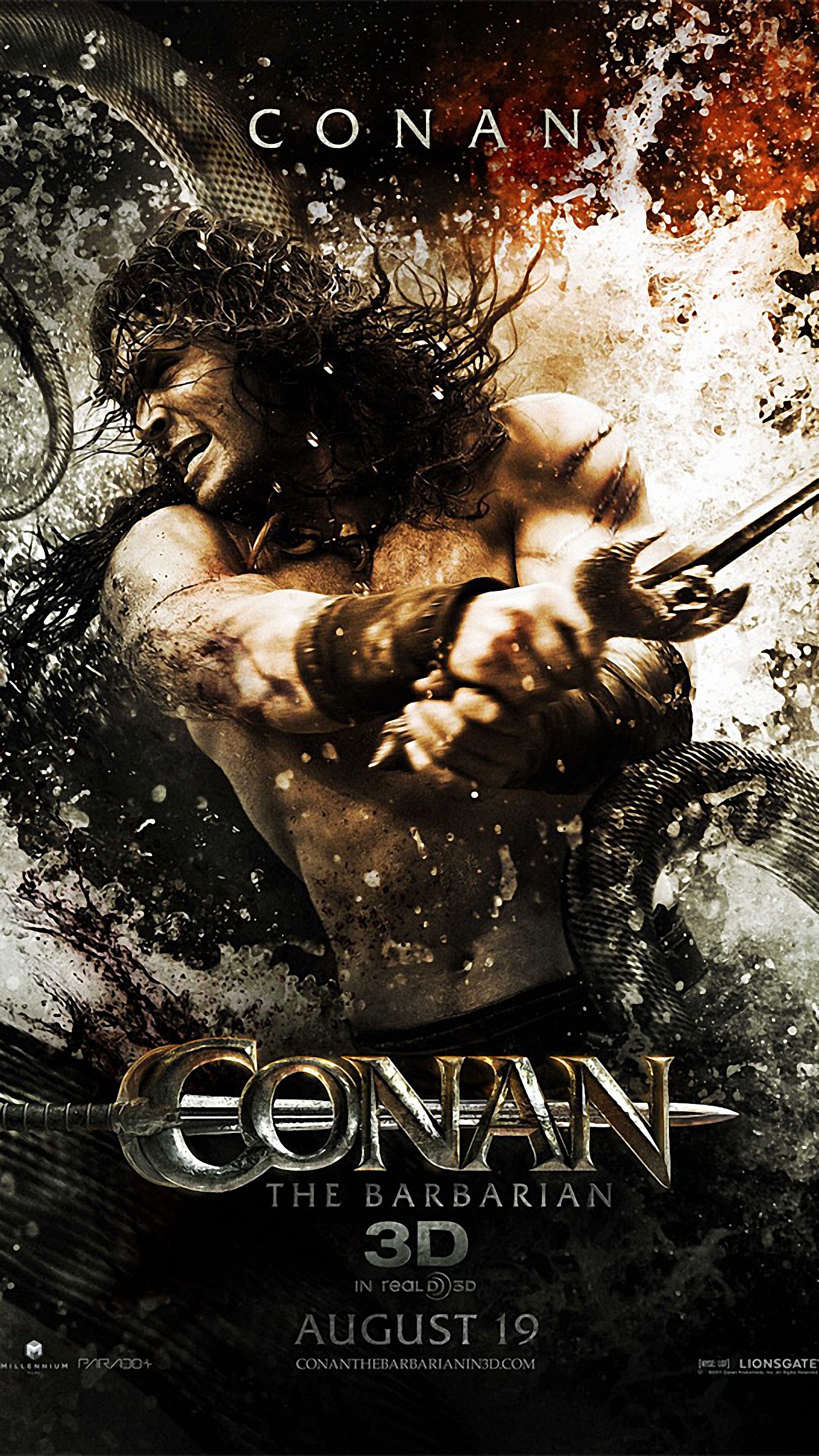 Hd Conan 3d Samsung Galaxy Note 4 Wallpapers - Conan The Barbarian 2011 Movie Poster - HD Wallpaper 