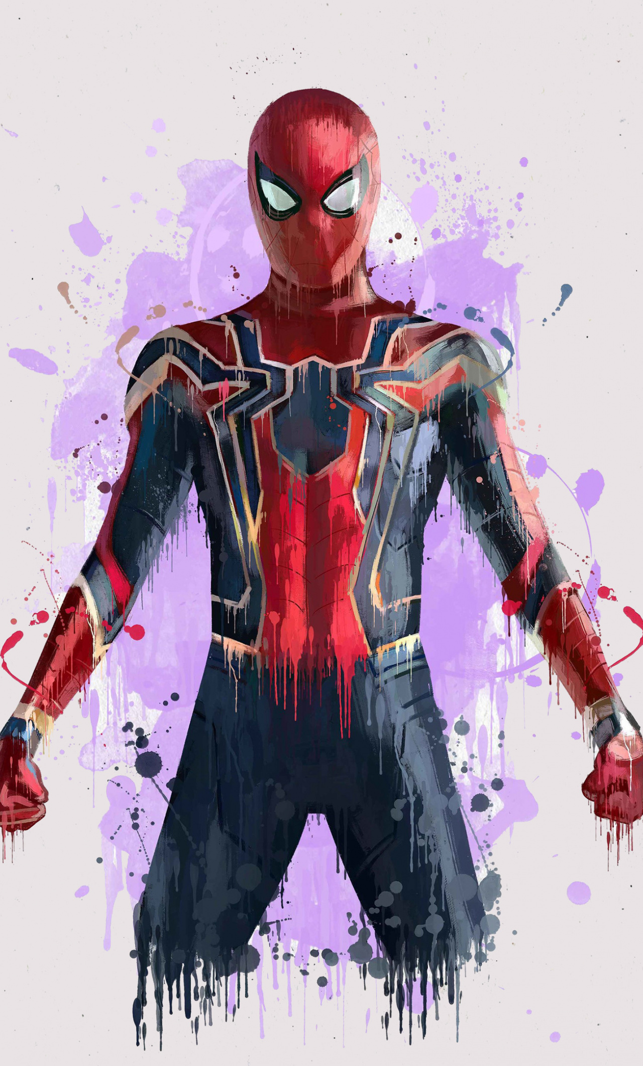 Spiderman, Minimal, Avengers - Iron Spider Infinity War Drawing - 1280x2120  Wallpaper 