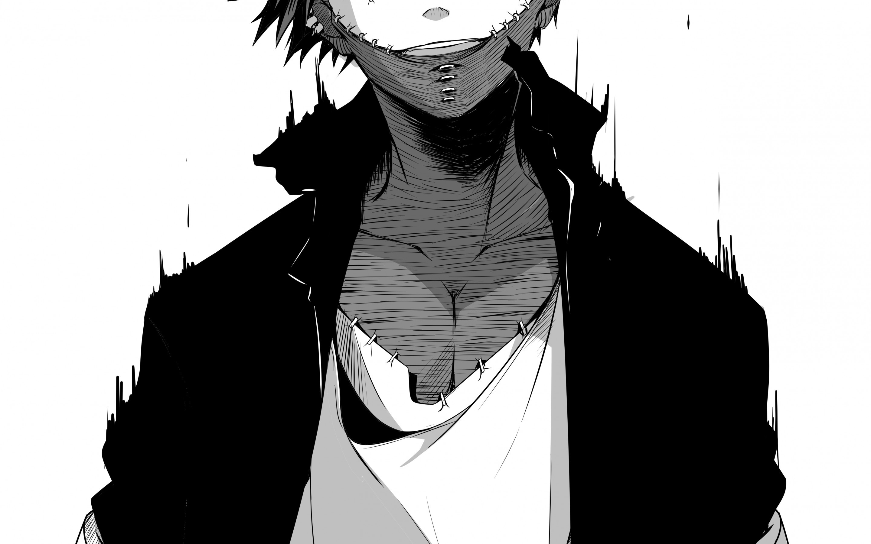 Dabi, Boku No Hero Academia, Manga - Dabi Black And White - HD Wallpaper 