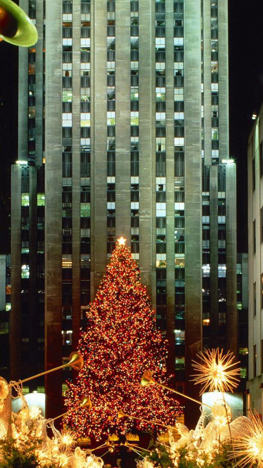 Christmas Tree In New York City - Christmas New York Phone Background - HD Wallpaper 