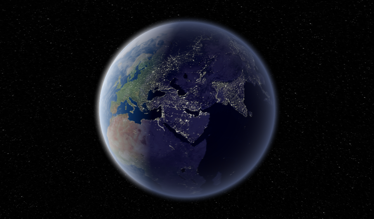 3d World, Earth, Wallpaper V - Earth At Night - 1280x752 Wallpaper -  