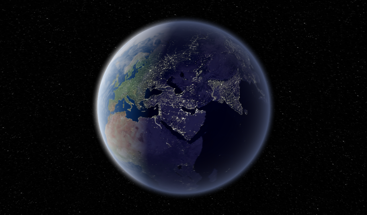 3d World, Earth, Wallpaper V - Earth At Night - HD Wallpaper 