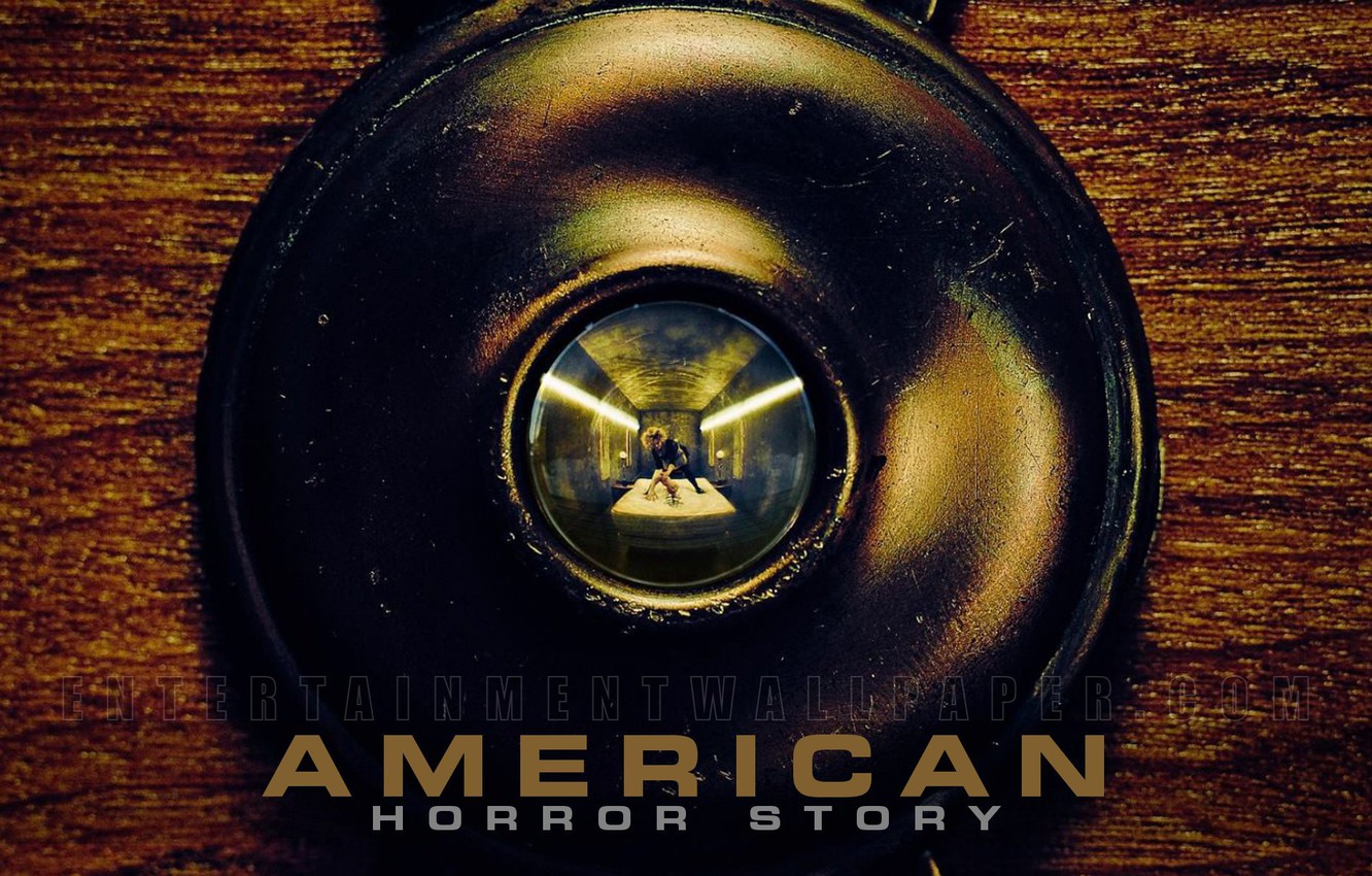 Photo Wallpaper Retro, Bed, Record, The Hotel, Eye, - American Horror Story Wallpaper Hotel - HD Wallpaper 