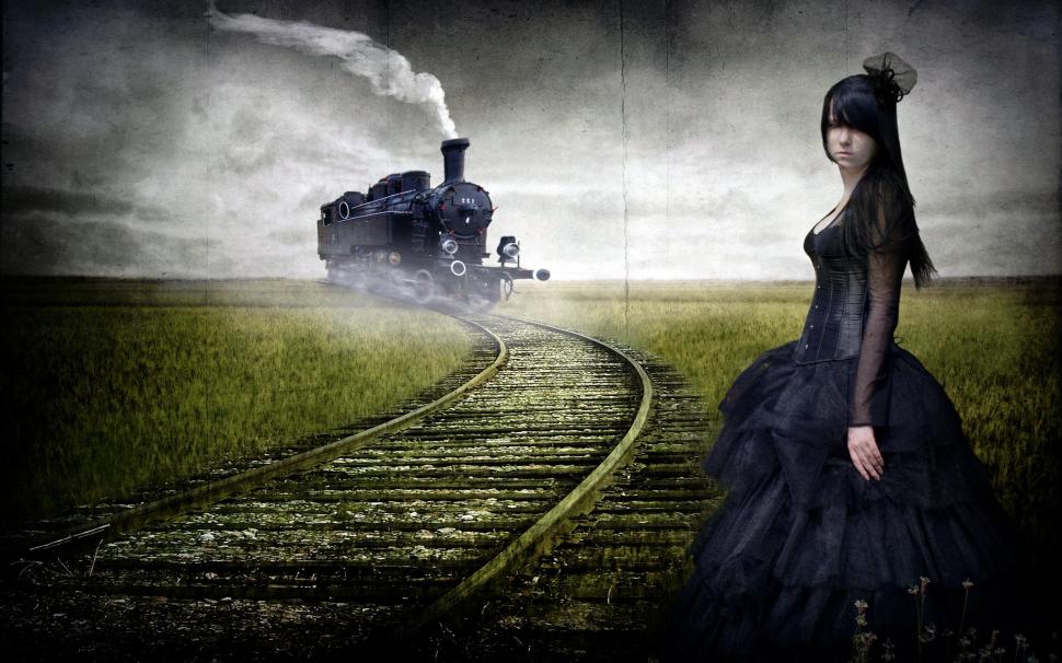 It S A One-way Ticket To A Madman S Situation Wallpaper,abstract - Girl And Train Wellpaper Hd - HD Wallpaper 