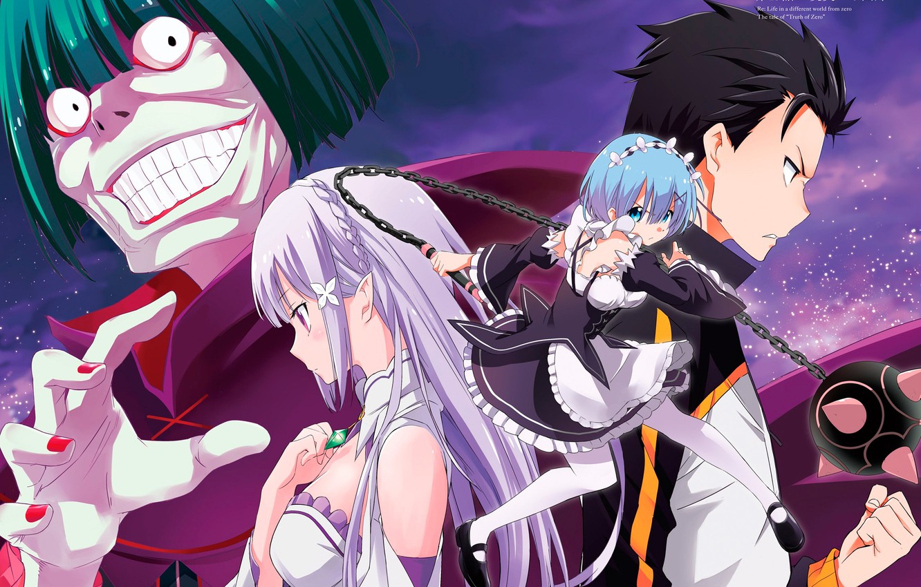 Photo Wallpaper Chain, Costume, Profile, Fist, The - Re Zero Hd Emilia - HD Wallpaper 