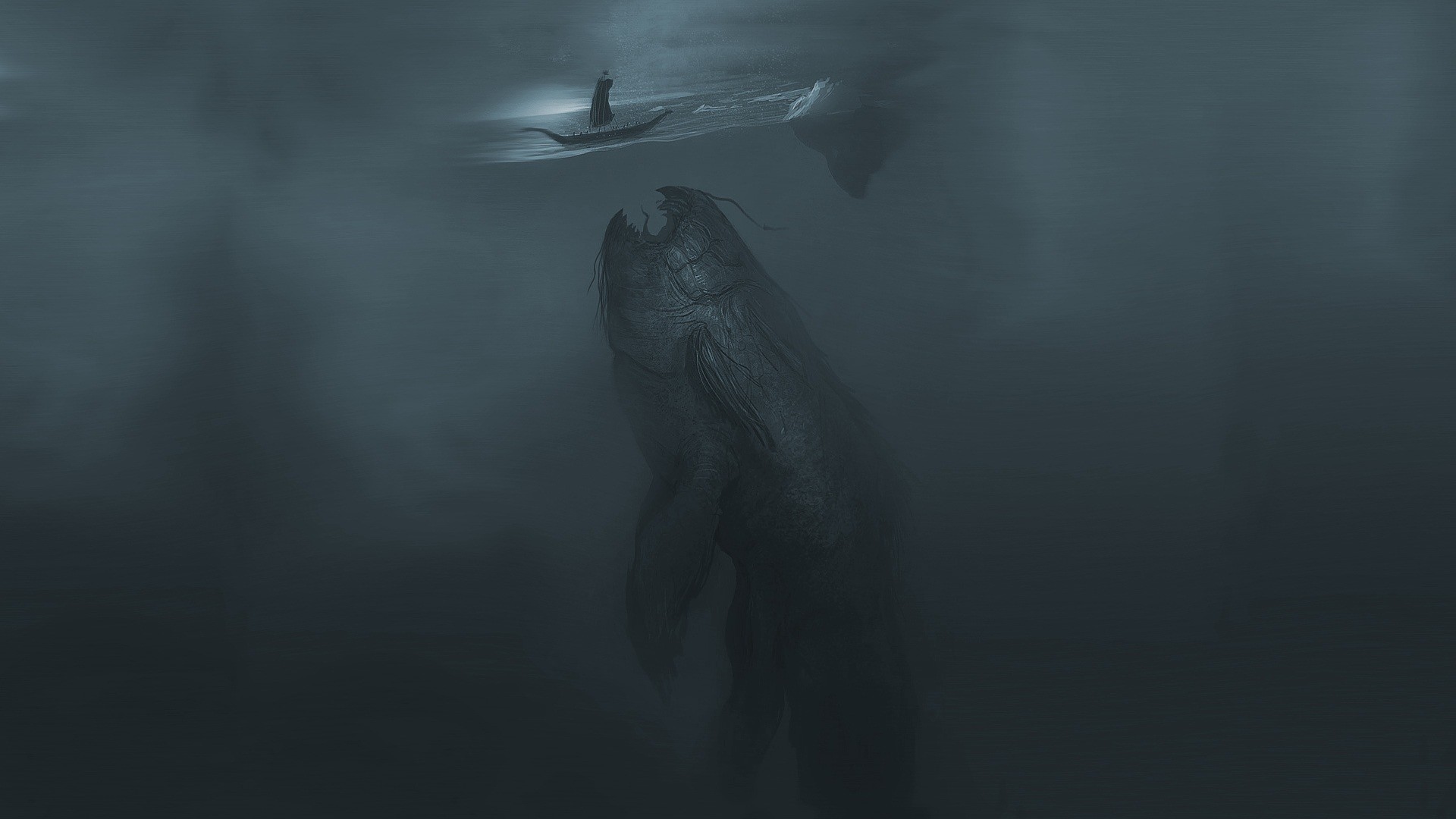 Lovecraft Wallpaper - Sea Monsters - HD Wallpaper 