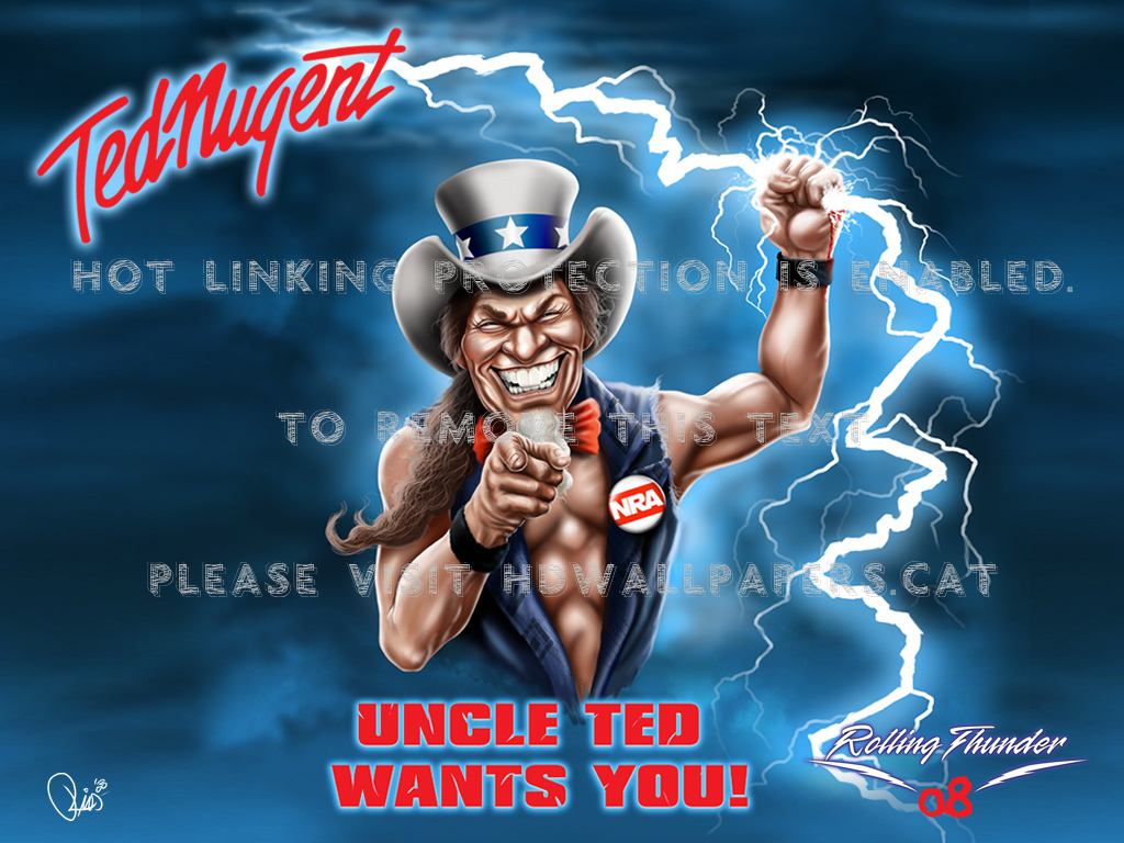 Ted Nugent The Motor City Madman Lightening - Ted Nugent Uncle Sam - HD Wallpaper 