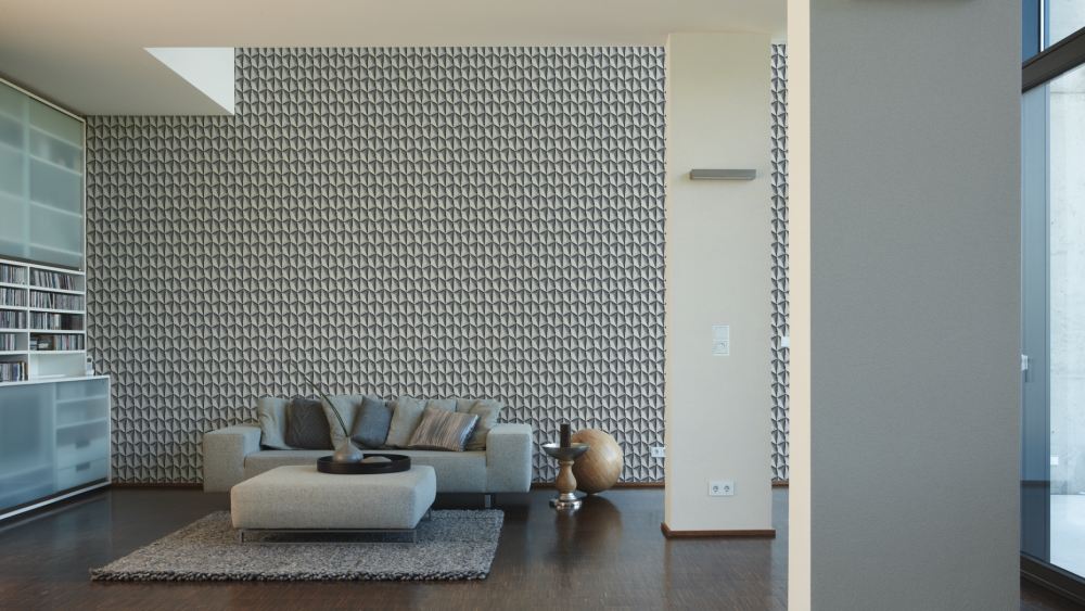 3d Wallpaper Geometric Retro Textured Vinyl Paste The - HD Wallpaper 