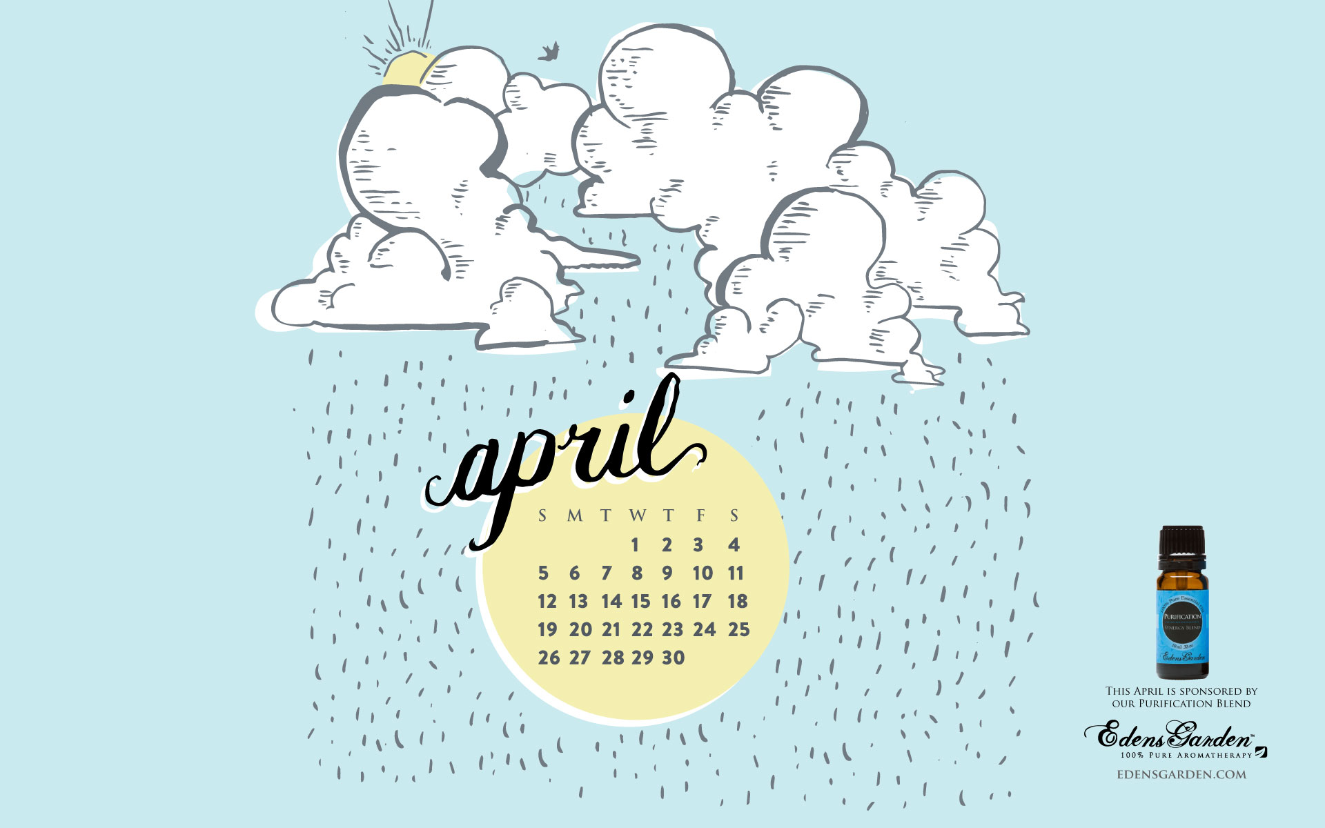 April Calendar - HD Wallpaper 