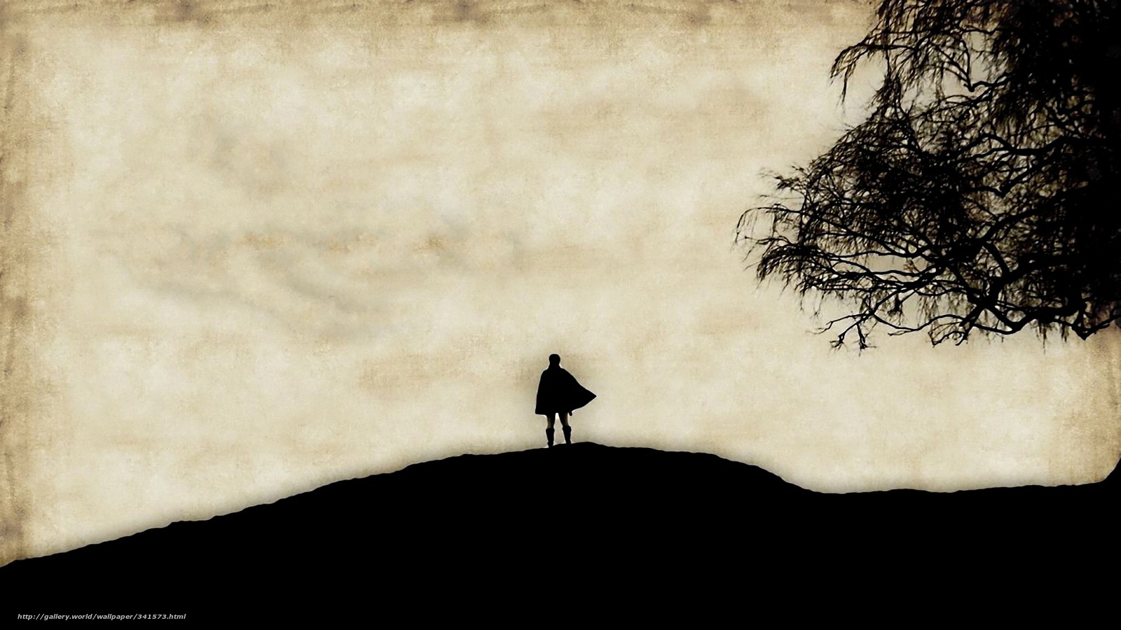 Download Wallpaper Man, Silhouette, Distance, Choice - Silhouette - HD Wallpaper 