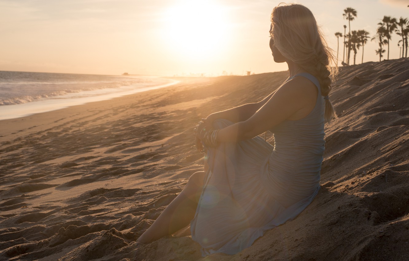 Photo Wallpaper Beach, Girl, The Ocean, Morning, California, - Give Yourself Permission To Walk Away From Anything - HD Wallpaper 
