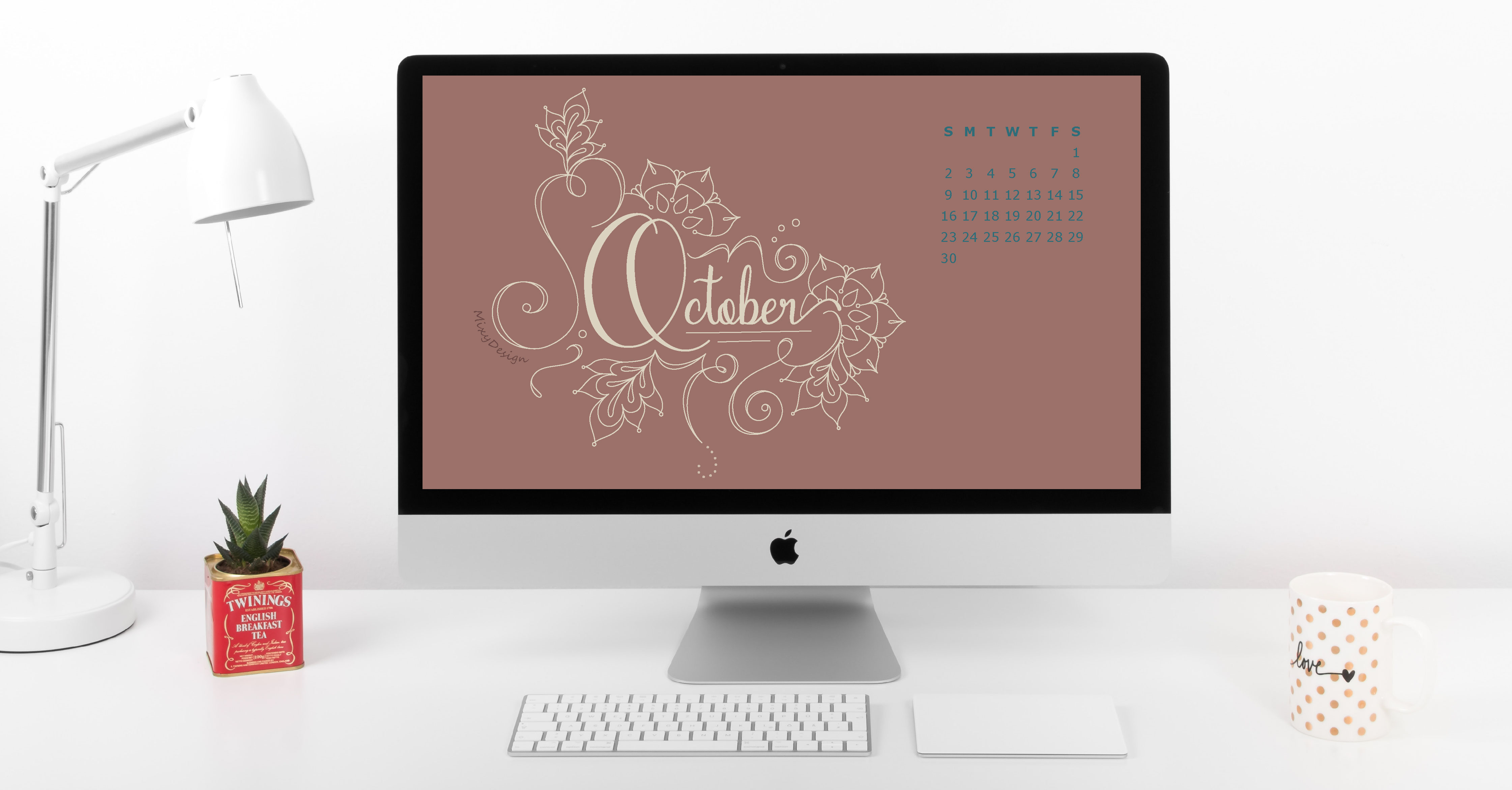 October Calendar 2018 Digital Wallpaper - Design - HD Wallpaper 