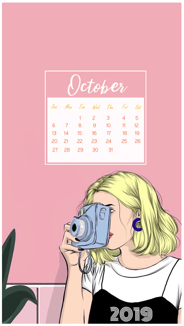 October 2019 Iphone Calendar Wallpaper - HD Wallpaper 
