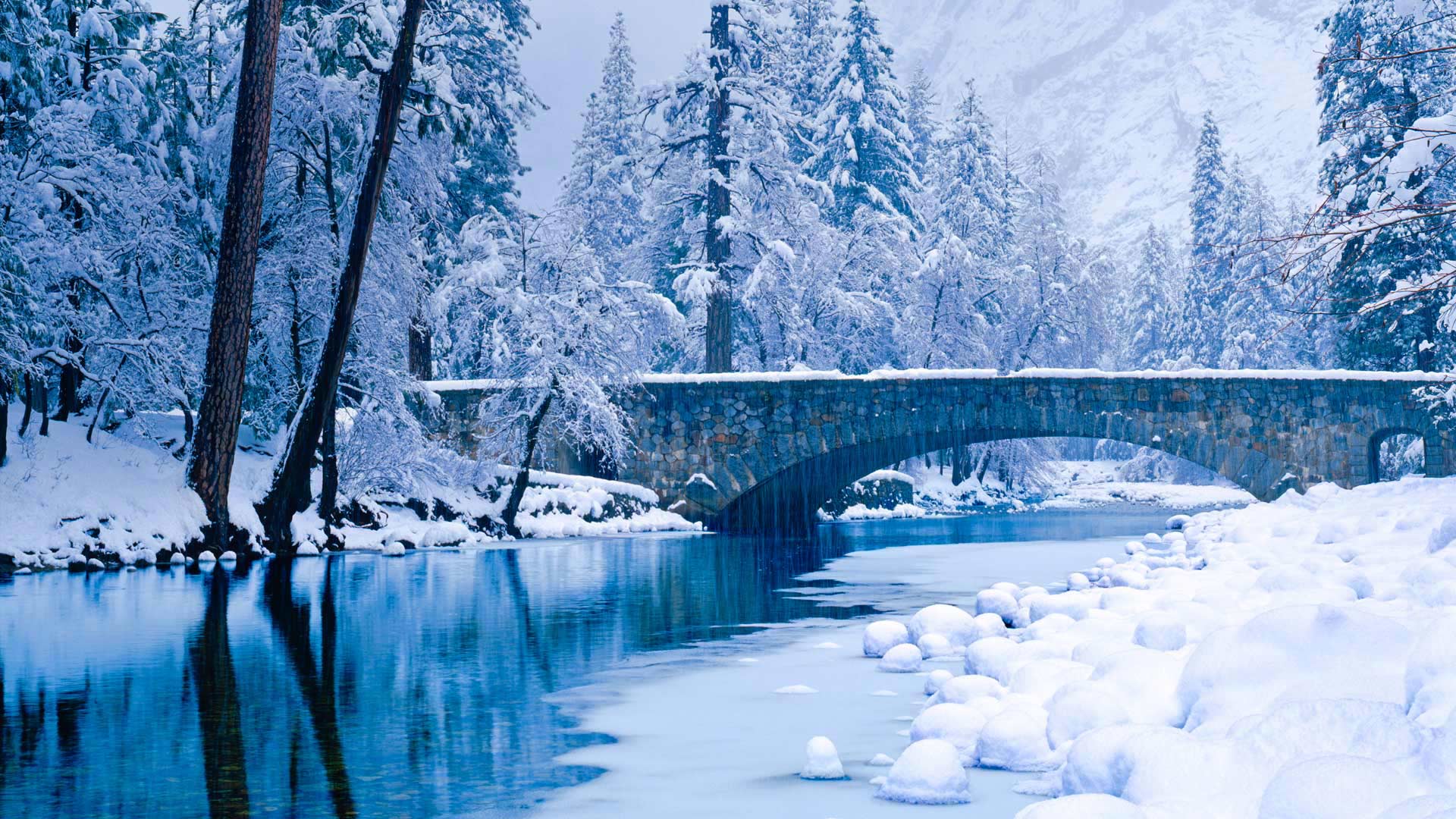 Yosemite National Park Winter - HD Wallpaper 