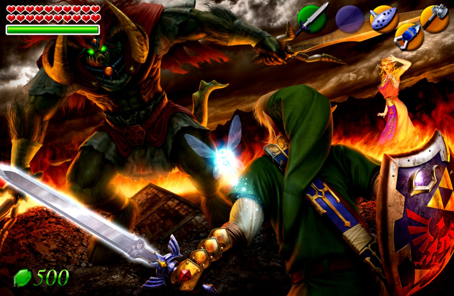 The Legend Of Zelda Ocarina Of Time Wallpaper And Background - Zelda Ocarina Of Time Ganon Fight - HD Wallpaper 