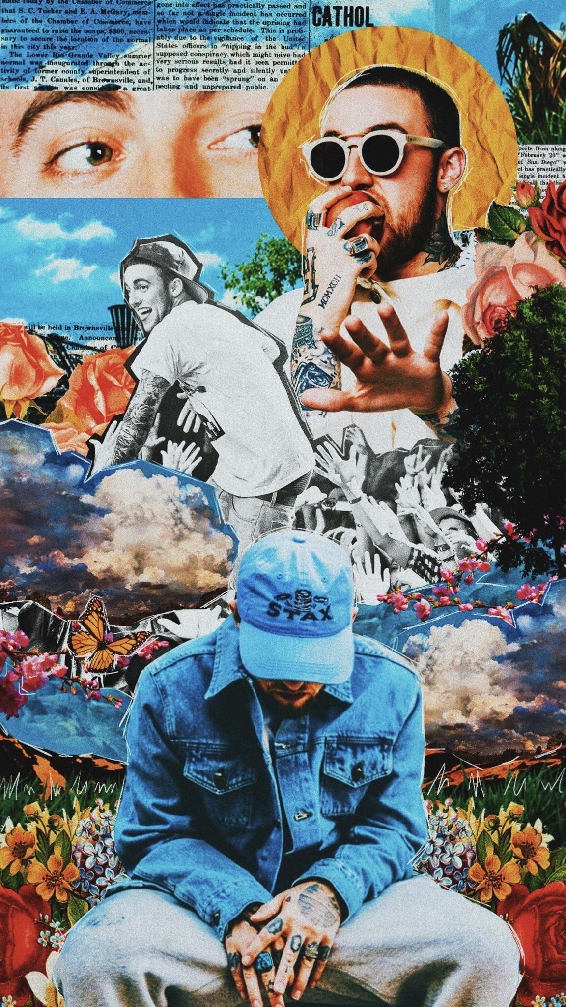 Mac Miller Wallpaper Art - HD Wallpaper 