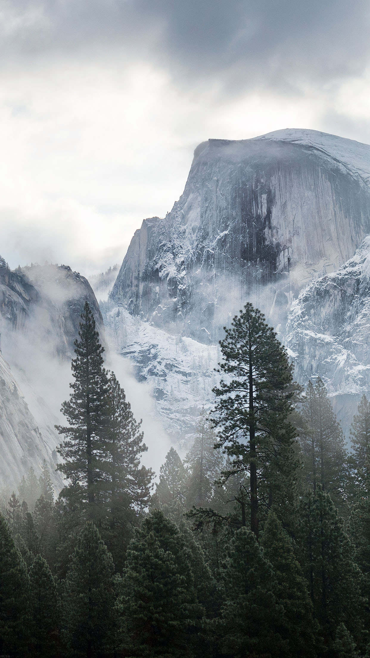 Yosemite Snow Mountain Nature Android Wallpaper - Yosemite 3 Wallpaper Iphone - HD Wallpaper 