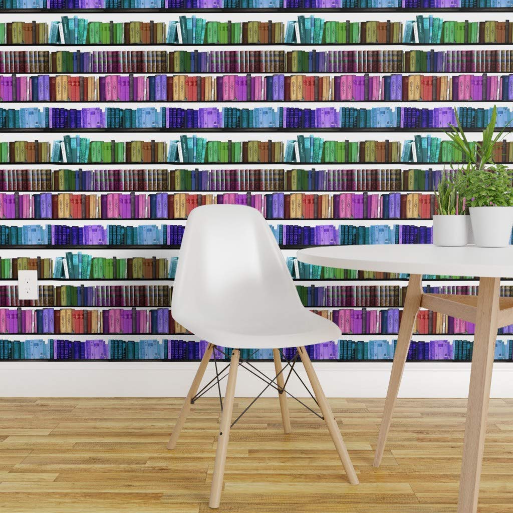 Spoonflower Non-pasted Wallpaper, Library Book Librarian - Wallpaper - HD Wallpaper 