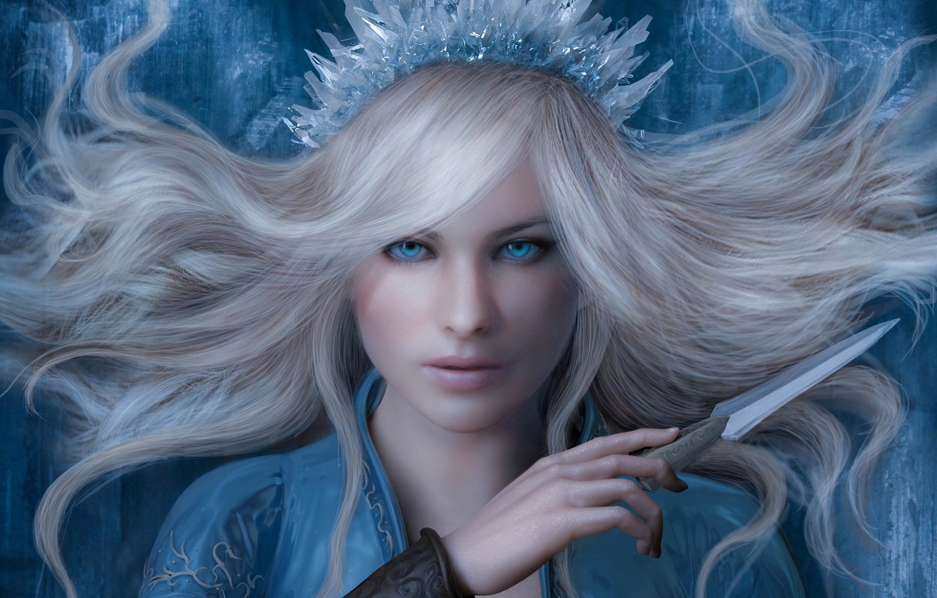 Photo Wallpaper Girl, Art, The Snow Queen, Fantasy, - Sze Jones - HD Wallpaper 