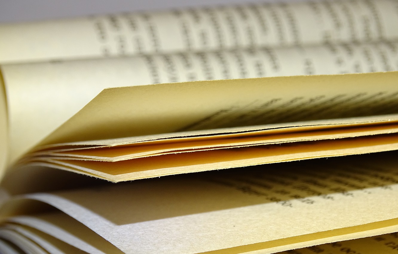 Photo Wallpaper Macro, Book, Page - Document - HD Wallpaper 