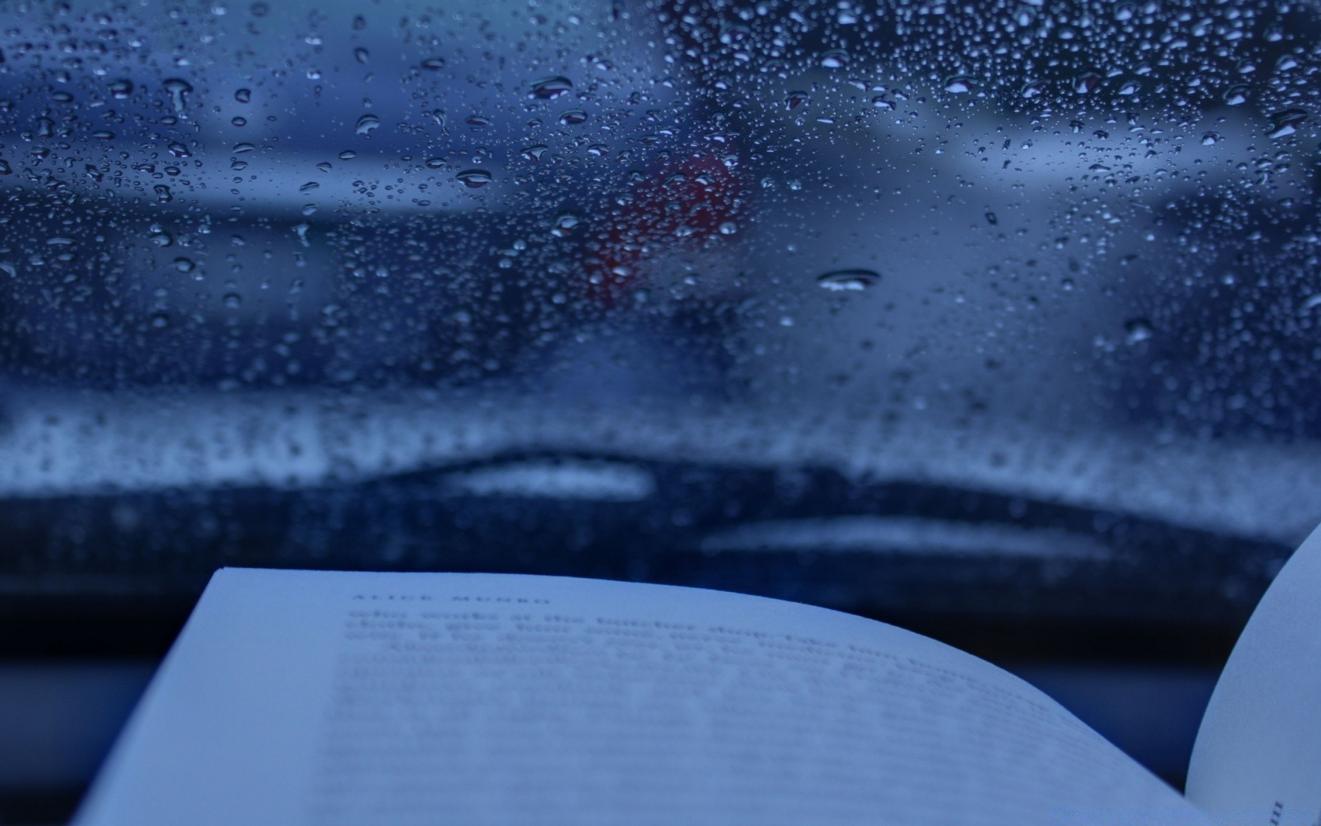 Macro Rain Wet Drop Water Reflection Car Vehicle Window - Rainy Days And Readers - HD Wallpaper 