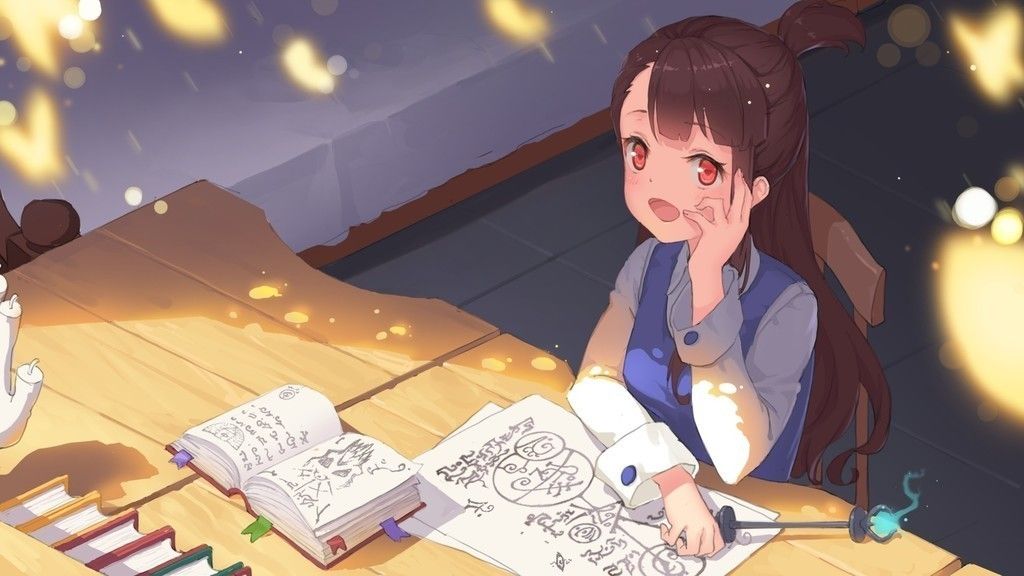 Little Witch Academia Reading - HD Wallpaper 