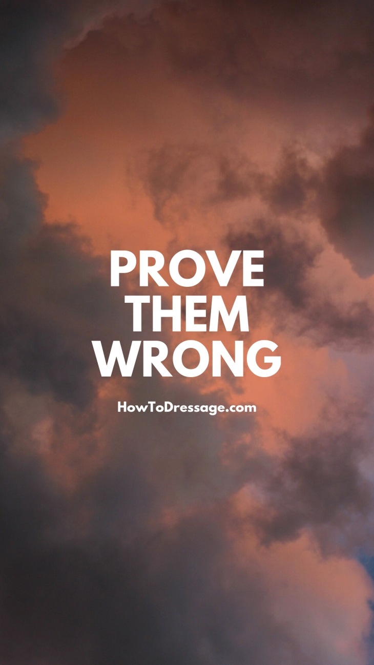 Prove Them Wrong Dressage Phone Wallpaper - Prove Them Wrong Screensaver - HD Wallpaper 